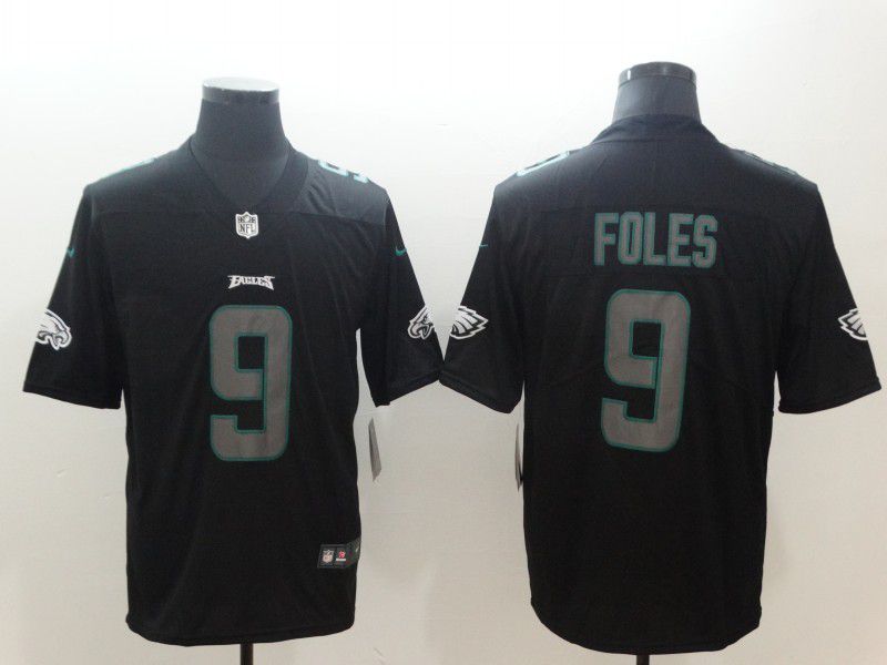 Men Philadelphia Eagles #9 Foles Nike Fashion Impact Black Color Rush Limited NFL Jerseys